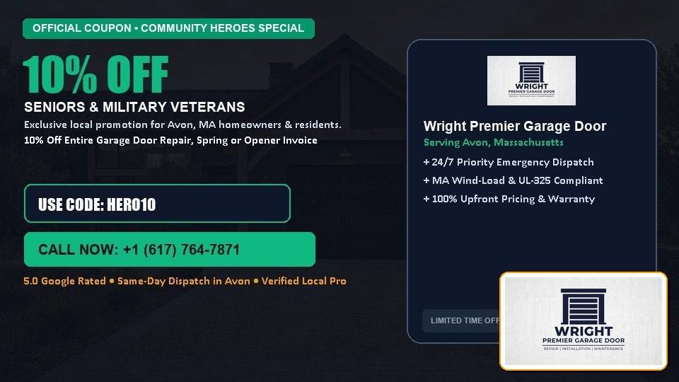 10% OFF Senior, Military & First Responder Discount in Avon, MA - Wright Premier Garage Door